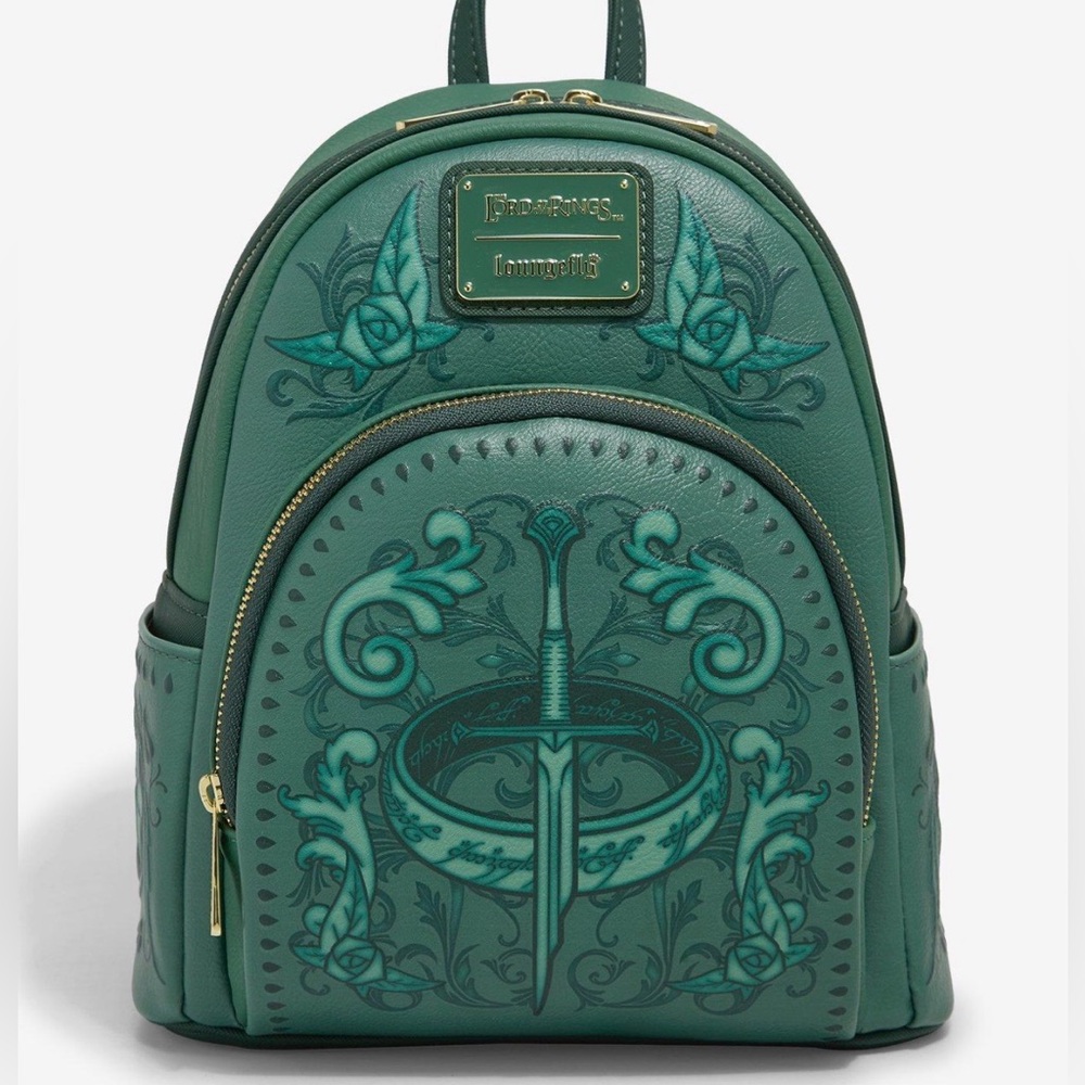 New Loungefly The Lord of the Rings Green Icons Backpack
